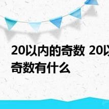 20以内的奇数 20以内的奇数有什么