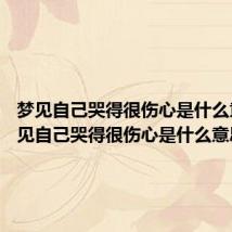 梦见自己哭得很伤心是什么意思 梦见自己哭得很伤心是什么意思
