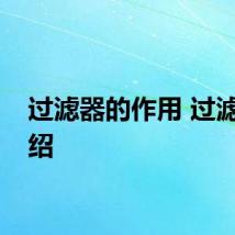 过滤器的作用 过滤器介绍