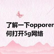 了解一下opporeno4如何打开5g网络