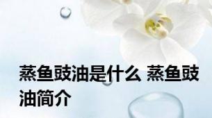 蒸鱼豉油是什么 蒸鱼豉油简介