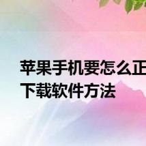 苹果手机要怎么正确的下载软件方法