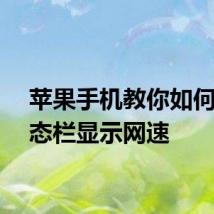 苹果手机教你如何在状态栏显示网速