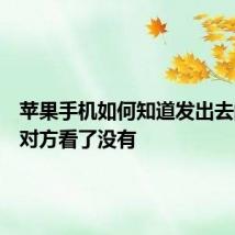 苹果手机如何知道发出去的短信对方看了没有