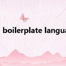 boilerplate language