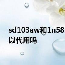 sd103aw和1n5819可以代用吗