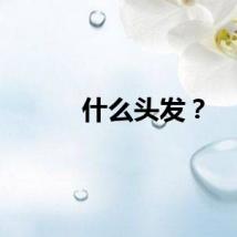 什么头发？