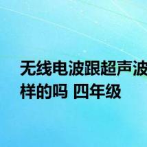 无线电波跟超声波是一样的吗 四年级