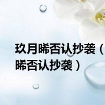 玖月晞否认抄袭（玖月晞否认抄袭）