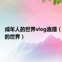 成年人的世界vlog直播(成年人的世界)