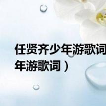 任贤齐少年游歌词（少年游歌词）