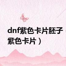 dnf紫色卡片胚子（dnf紫色卡片）