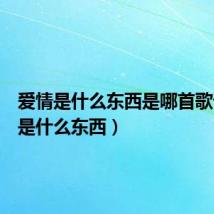 爱情是什么东西是哪首歌词(爱是什么东西)