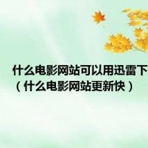 什么电影网站可以用迅雷下载电影(什么电影网站更新快)