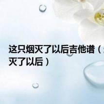 这只烟灭了以后吉他谱（这只烟灭了以后）