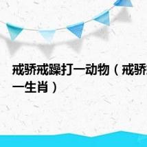 戒骄戒躁打一动物(戒骄戒躁打一生肖)