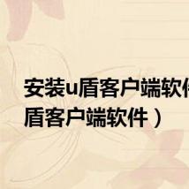 安装u盾客户端软件(u盾客户端软件)