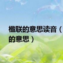 楹联的意思读音（楹联的意思）