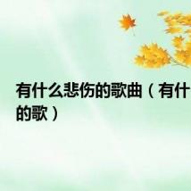 有什么悲伤的歌曲(有什么悲伤的歌)