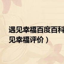 遇见幸福百度百科（遇见幸福评价）