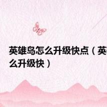 英雄岛怎么升级快点(英雄岛怎么升级快)