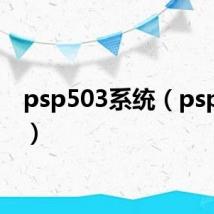 psp503系统（psp5 03）