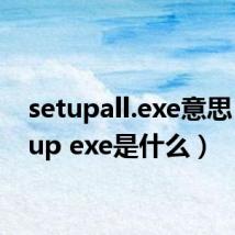 setupall.exe意思(setup exe是什么)