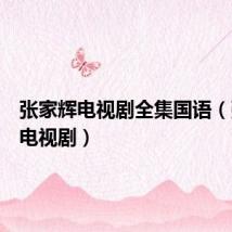 张家辉电视剧全集国语(张家辉电视剧)