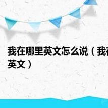 我在哪里英文怎么说（我在哪里 英文）