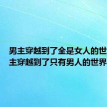 男主穿越到了全是女人的世界(女主穿越到了只有男人的世界)