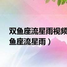 双鱼座流星雨视频（双鱼座流星雨）