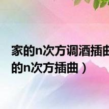 家的n次方调酒插曲(家的n次方插曲)