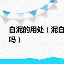 白泥的用处（泥白有用吗）