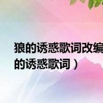 狼的诱惑歌词改编（狼的诱惑歌词）