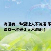 有没有一种爱让人不流泪 歌名(有没有一种爱让人不流泪)
