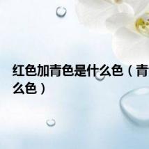 红色加青色是什么色(青色是什么色)