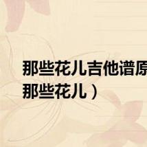 那些花儿吉他谱原版（那些花儿）