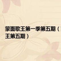 蒙面歌王第一季第五期（蒙面歌王第五期）