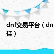 dnf交易平台(dnf收费挂)