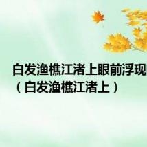 白发渔樵江渚上眼前浮现的画面(白发渔樵江渚上)