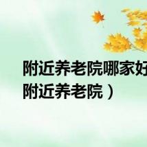 附近养老院哪家好些（附近养老院）
