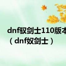 dnf驭剑士110版本装备(dnf奴剑士)