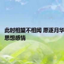 此时相望不相闻 愿逐月华流照君思想感情
