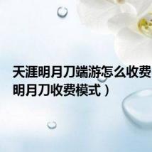 天涯明月刀端游怎么收费(天涯明月刀收费模式)