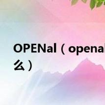 OPENal(openal是什么)