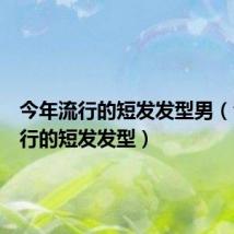 今年流行的短发发型男(今年流行的短发发型)