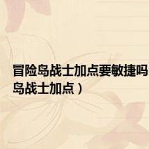 冒险岛战士加点要敏捷吗(冒险岛战士加点)