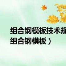 组合钢模板技术规范（组合钢模板）