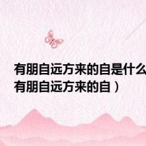 有朋自远方来的自是什么意思(有朋自远方来的自)
