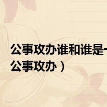 公事攻办谁和谁是一对（公事攻办）